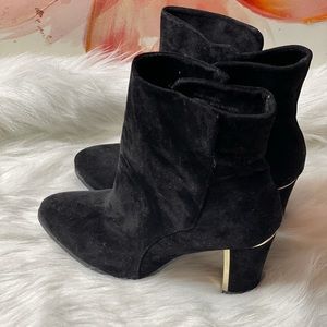 NWT Cato Fashions Suede/velvet Glam Ankle Boots